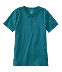 Women's Pima Cotton Tee, Short-Sleeve Crewneck