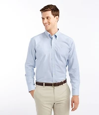 Men's Wrinkle-Free Classic Oxford Cloth Shirt, Traditional Fit University Stripe
