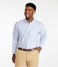 Men's Wrinkle-Free Classic Oxford Cloth Shirt, Traditional Fit University Stripe