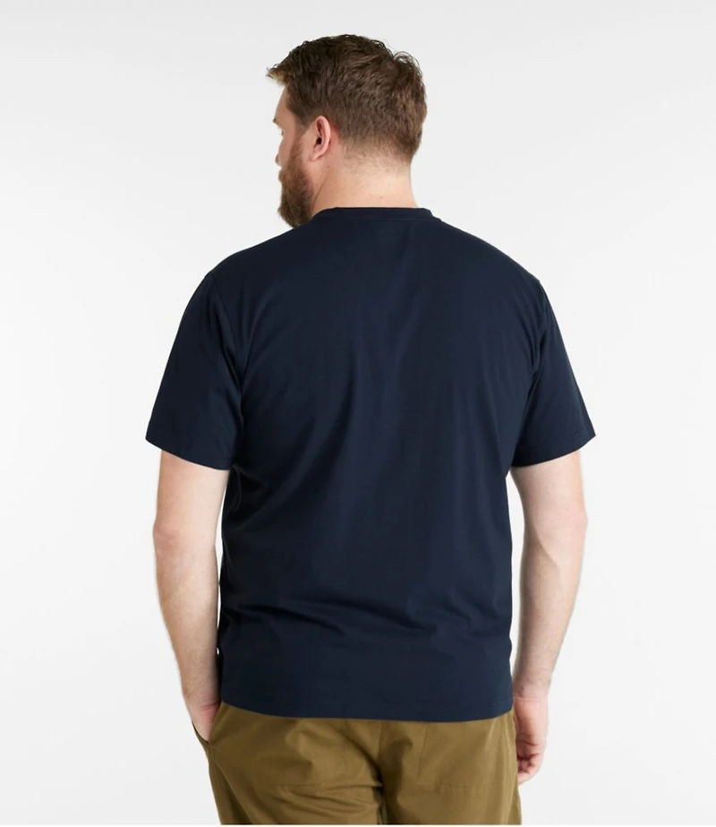 Men's Carefree Unshrinkable Tee, Traditional Fit, Henley