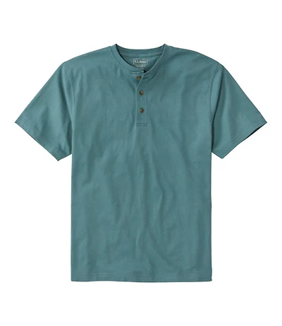 Men's Carefree Unshrinkable Tee, Traditional Fit, Henley