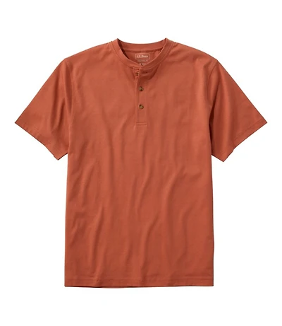 Men's Carefree Unshrinkable Tee, Traditional Fit, Henley
