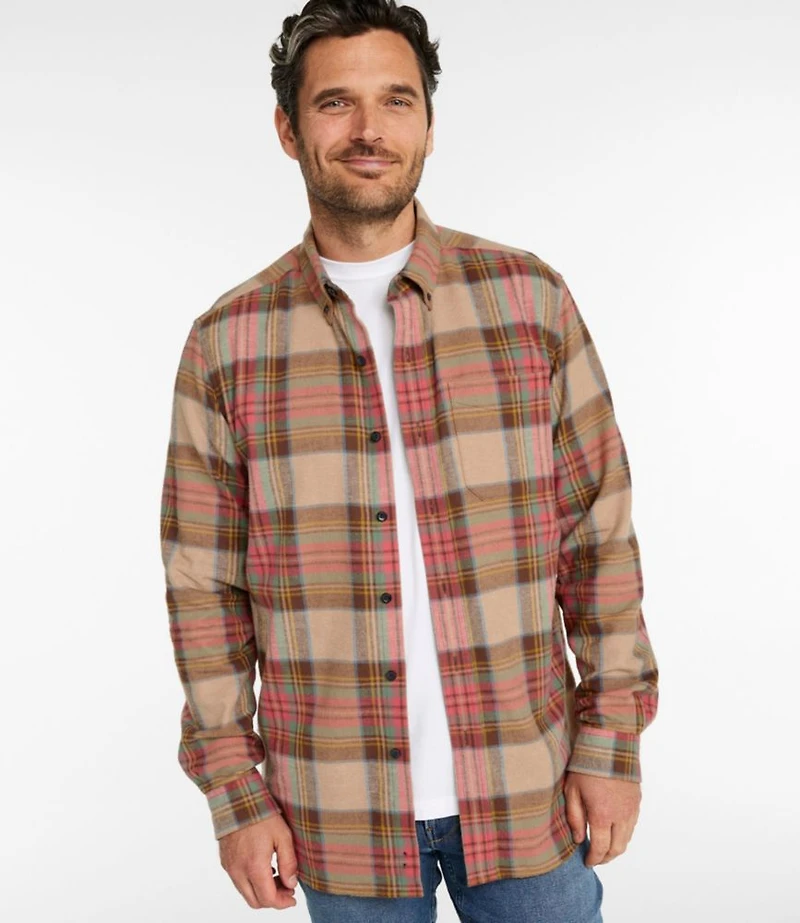 Men's Scotch Plaid Flannel Shirt, Traditional Fit