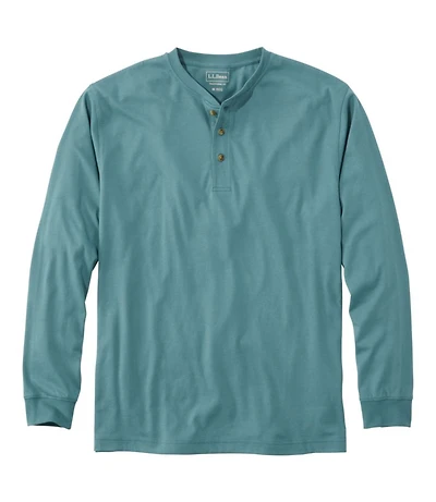Men's Carefree Unshrinkable Tee, Traditional Fit, Long-Sleeve Henley