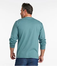 Men's Carefree Unshrinkable Tee with Pocket, Traditional Fit, Long-Sleeve