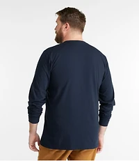 Men's Carefree Unshrinkable Tee with Pocket, Traditional Fit, Long-Sleeve