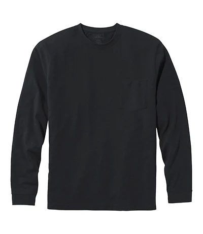 Men's Carefree Unshrinkable Tee with Pocket, Traditional Fit, Long-Sleeve