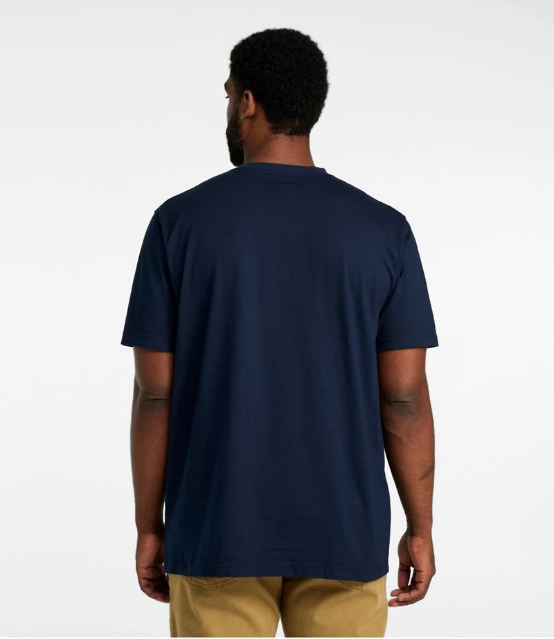 Men's Carefree Unshrinkable Tee with Pocket, Traditional Fit