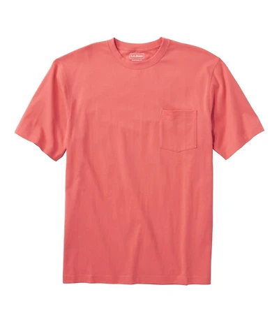 Men's Carefree Unshrinkable Tee with Pocket, Traditional Fit