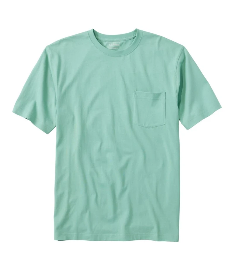 Men's Carefree Unshrinkable Tee with Pocket, Traditional Fit