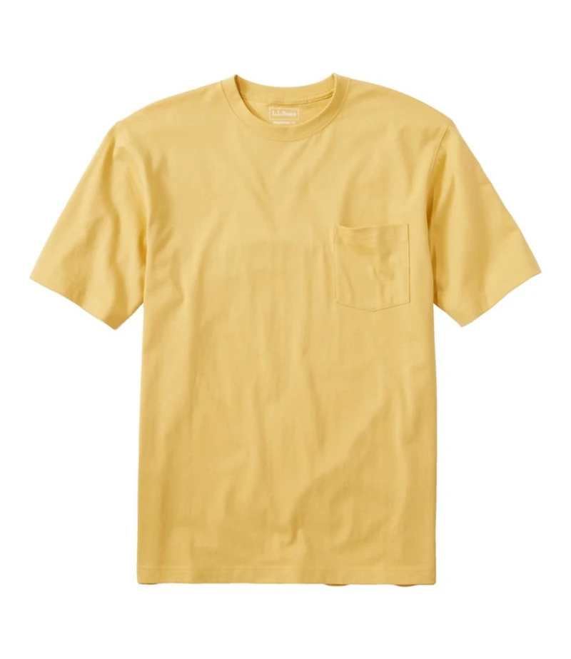 Men's Carefree Unshrinkable Tee with Pocket, Traditional Fit