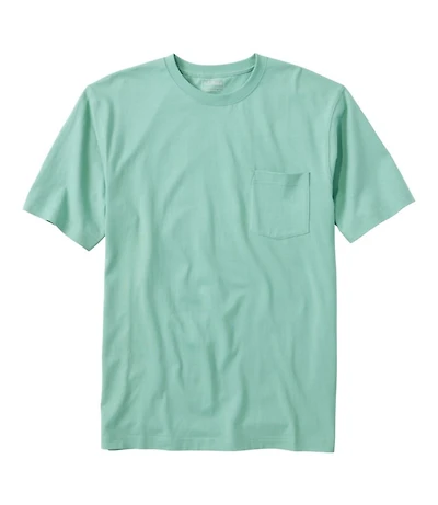 Men's Carefree Unshrinkable Tee with Pocket, Traditional Fit