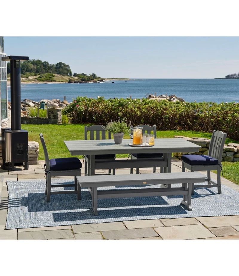 All-Weather Braided Rug, Concentric Pattern Rectangular