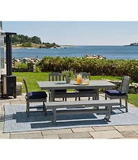 All-Weather Braided Rug, Concentric Pattern Rectangular