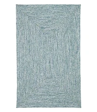 All-Weather Braided Rug, Concentric Pattern Rectangular