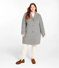 Women's Classic Lambswool Polo Coat, Three-Quarter Length