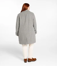Women's Classic Lambswool Polo Coat, Three-Quarter Length