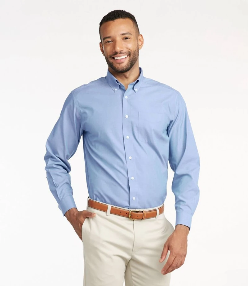 Men's Wrinkle-Free Pinpoint Oxford Cloth Shirt, Traditional Fit