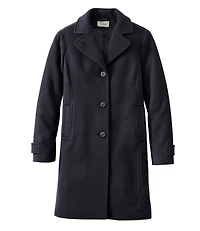 Women's Classic Lambswool Polo Coat, Three-Quarter Length