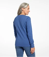Women's Waffle-Knit Henley