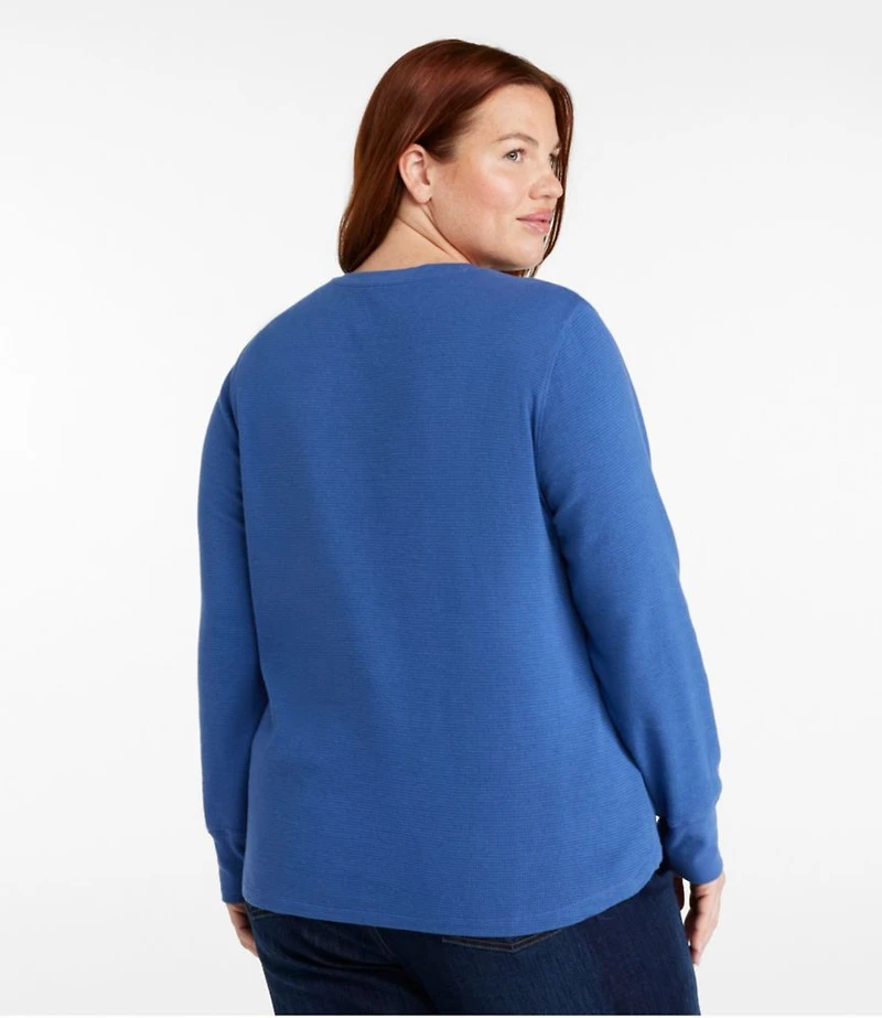 Women's Waffle-Knit Henley
