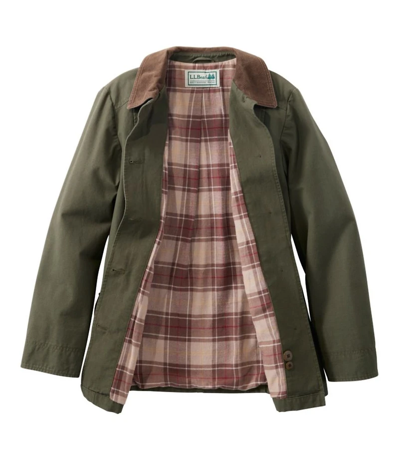 Women's Adirondack Barn Coat, Flannel-Lined