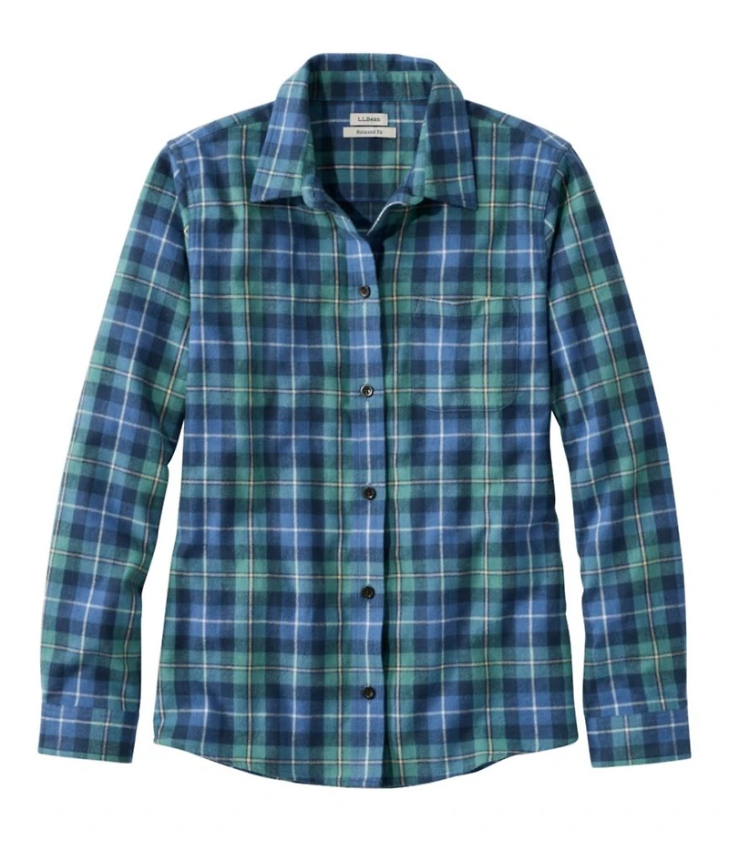 Women's Scotch Plaid Flannel Shirt, Relaxed