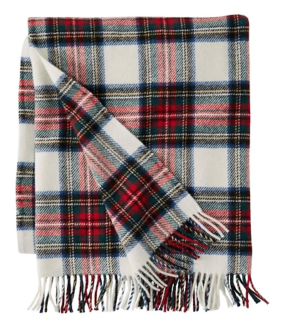 L.L.Bean Washable Wool Throw, Plaid 54" x 60"