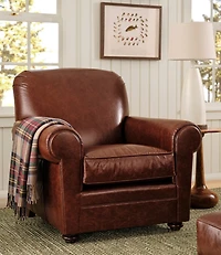 L.L.Bean Leather Lodge Chair