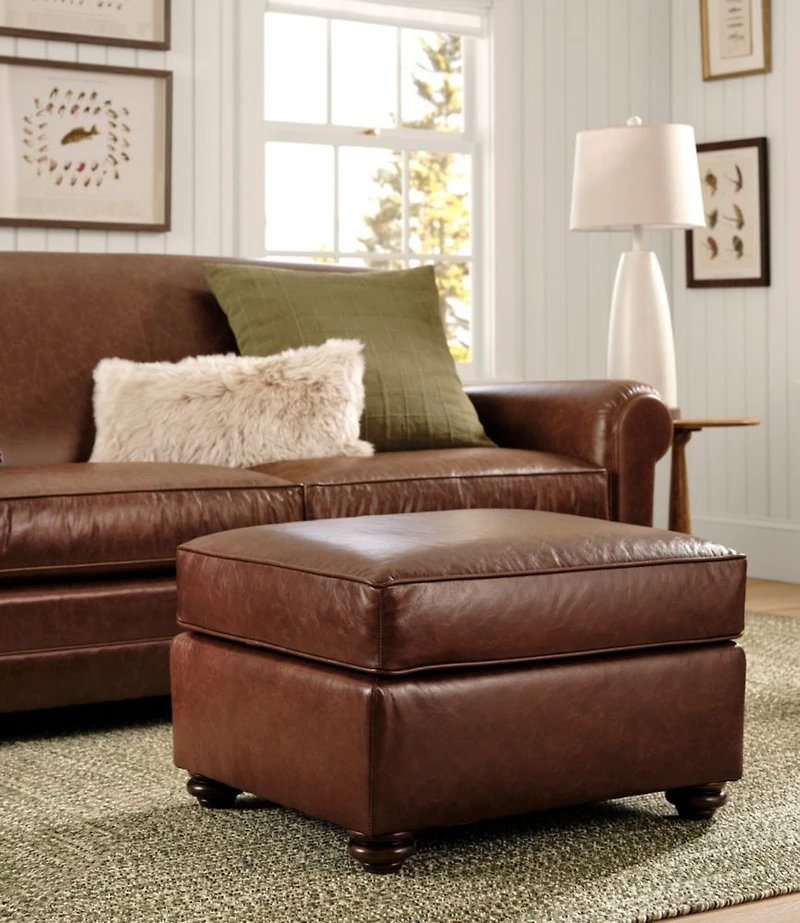 L.L.Bean Leather Lodge Ottoman