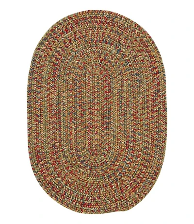 All-Weather Braided Rug, Concentric Pattern Oval