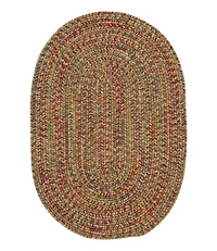 All-Weather Braided Rug, Concentric Pattern Oval
