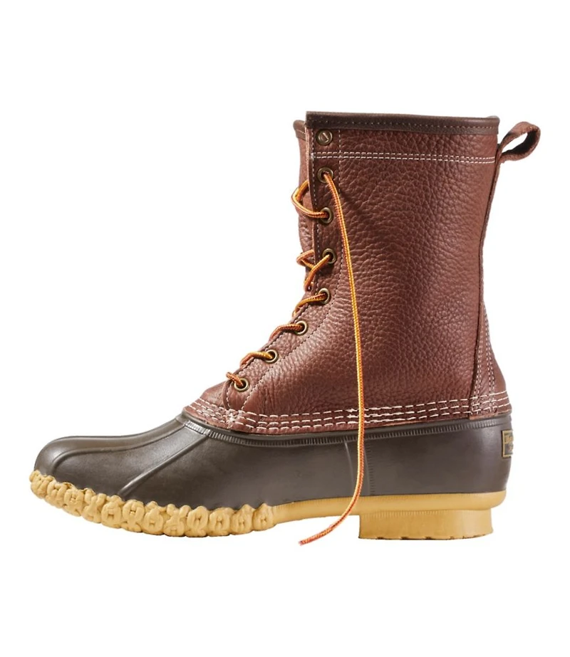 Men's Bean Boots, 10" Shearling-Lined Tumbled Leather