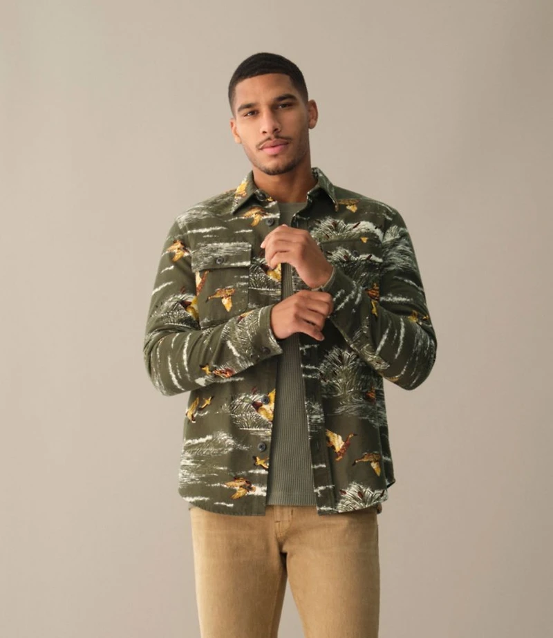 Men's Signature 1933 Chamois Cloth Shirt, Slim Fit, Pattern
