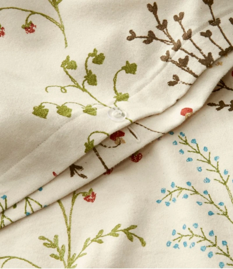 Botanical Floral Flannel Comforter Cover Collection