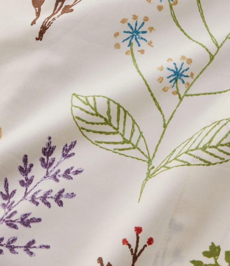 Botanical Floral Percale Sheet Collection