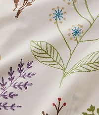 Botanical Floral Percale Sheet Collection