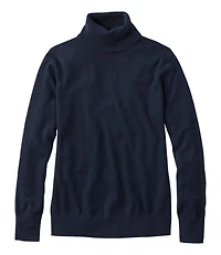 Women's Cotton/Cashmere Sweater, Turtleneck
