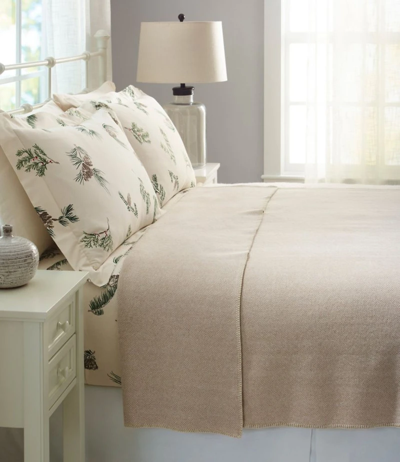 Washable Wool Blanket, Herringbone