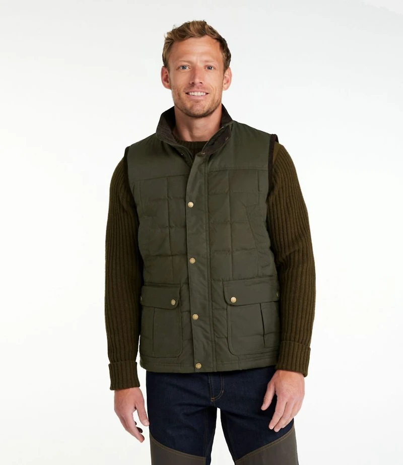 Men's L.L.Bean Upcountry Waxed Cotton Down Vest