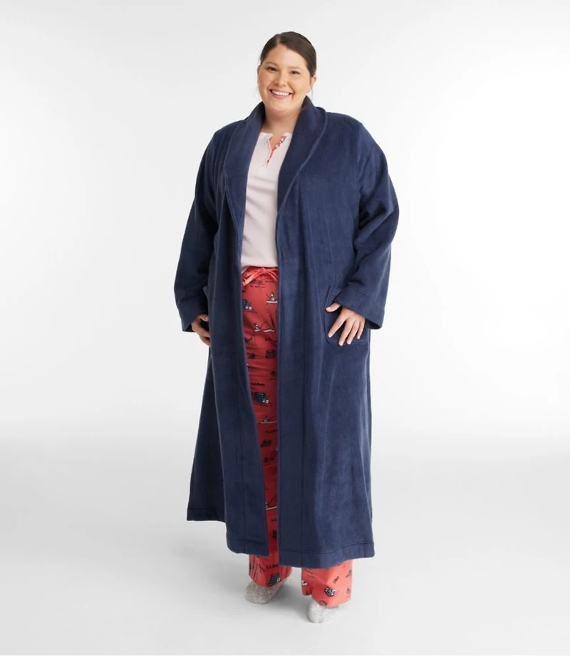 Women's Winter Fleece Robe, Wrap-Front