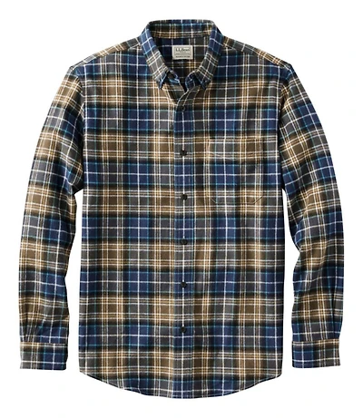 Men's Scotch Plaid Flannel Shirt, Slightly Fitted