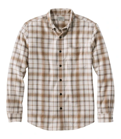 Men's Scotch Plaid Flannel Shirt, Slightly Fitted