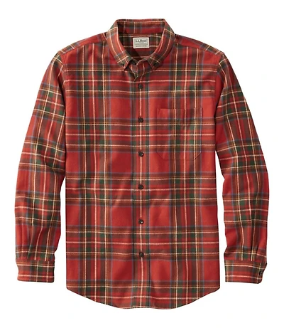 Men's Scotch Plaid Flannel Shirt, Slightly Fitted