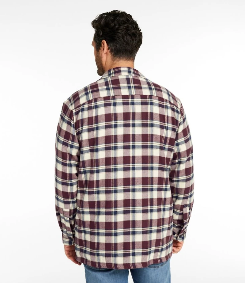Men's Fleece-Lined Flannel Shirt, Traditional Fit