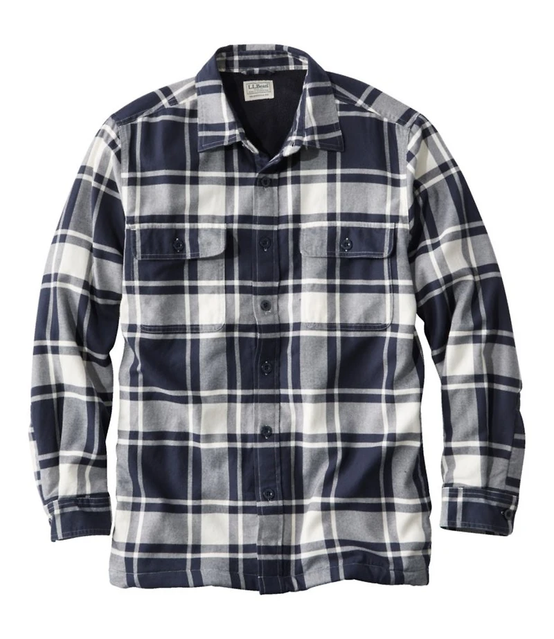Men's Fleece-Lined Flannel Shirt, Traditional Fit