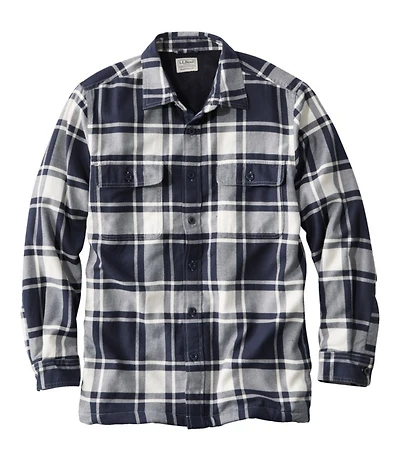 Men's Fleece-Lined Flannel Shirt, Traditional Fit