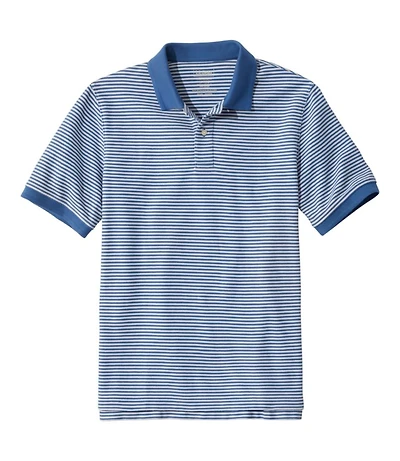 Men's Premium Double L® Polo, Banded Short-Sleeve Without Pocket Stripe
