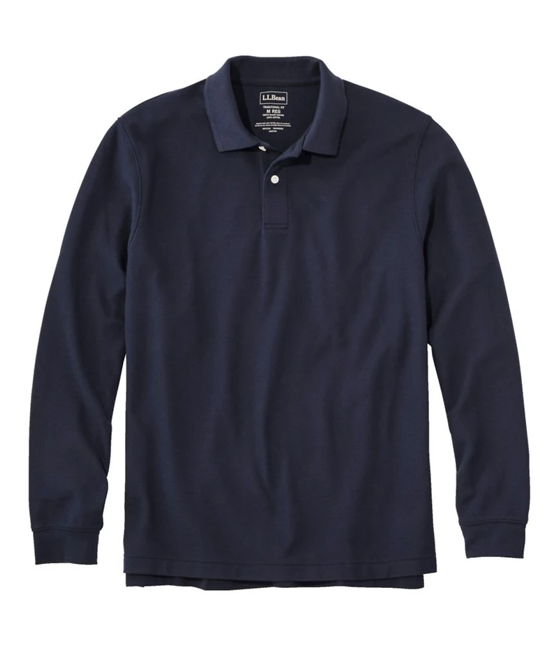 Men's Premium Double L® Polo, Long-Sleeve Without Pocket