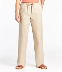 Women's Sunwashed Canvas Pants, High-Rise Straight-Leg